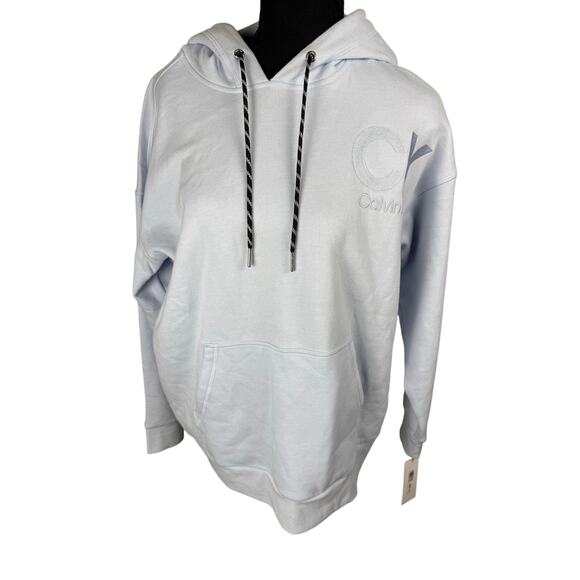 Calvin Klein Women's Eco Fleece Logo Pullover Hoodie SPRAY NWT SIZE S - Picture 4 of 8